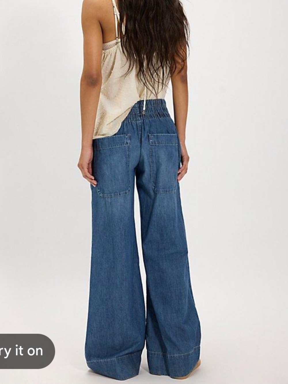 Free People - We The Free High-Rise Wide Leg Denim Jeans | S - Picture 2 of 7